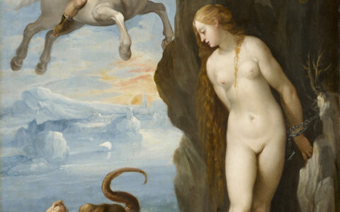 Cavaliere d'Arpino (Giuseppe Cesari), Perseus Rescuing Andromeda, 1594/95, oil on panel. Clark Art Institute, Acquired by the Clark, 2010.7