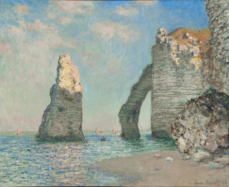 Claude Monet, The Cliffs at Étretat, 1885, oil on canvas. Clark Art Institute, 1955.528
