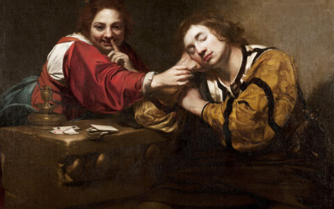 Sleeper Awakened by a Young Woman with Fire, Nicolas Régnier, early 1620s, Nationalmuseum, Stockholm. Photo: Linn Ahlgren, Public Domain