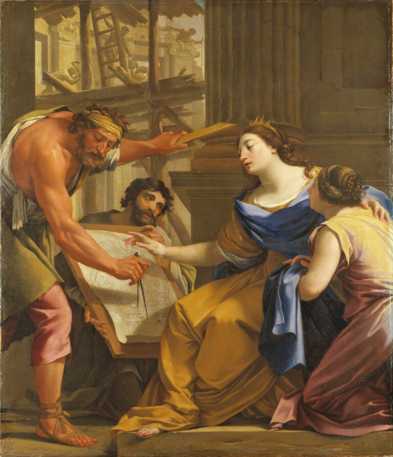 Artémisia construisant le mausolée, par Simon Vouet, début des années 1640
