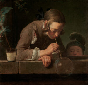 Les bulles de savon, par Jean Siméon Chardin, vers 1734