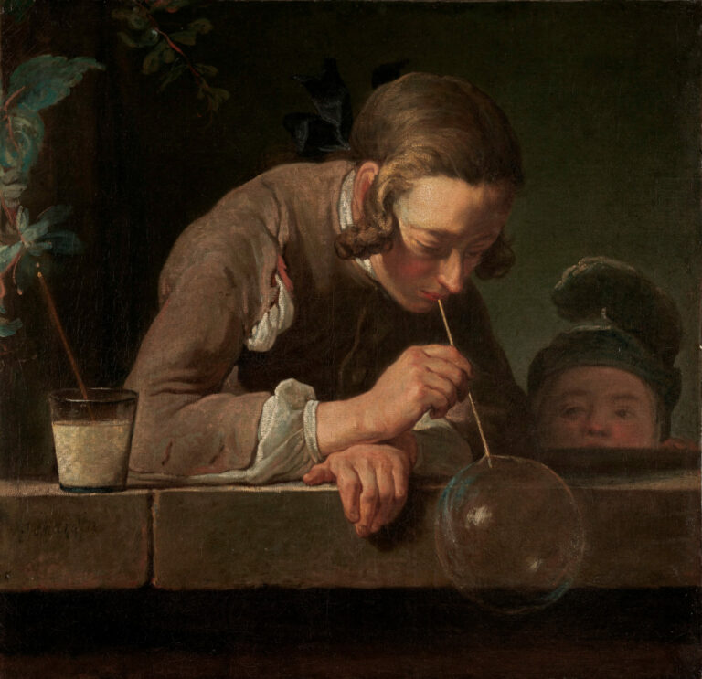 Les bulles de savon, par Jean Siméon Chardin, vers 1734