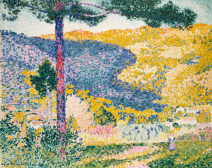 Valley with Fir (Shade on the Mountain), by Henri-Edmond Cross, 1909