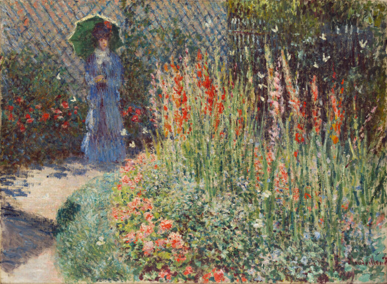 Rounded Flower Bed, by Claude Monet, 1876
