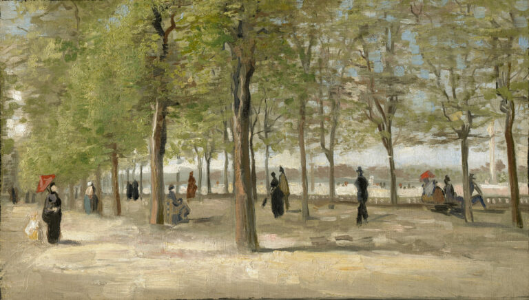 Vincent van Gogh, Terrasse du Jardin du Luxembourg, 1886, huile sur toile. Clark Art Institute, 1955.889