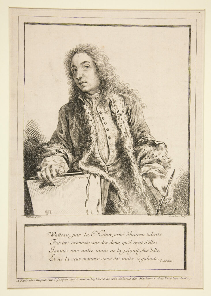 Autoportrait par Antoine Watteau, vers 1727, Yale University
