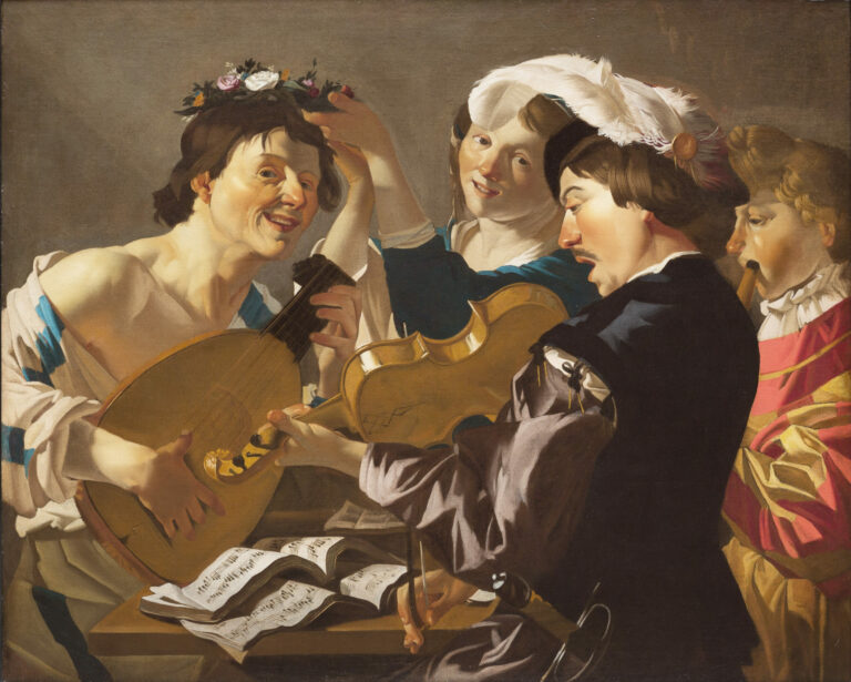 Dirck Van Baburen, Le Concert, vers 1623, huile sur toile. Detroit Institute of Arts, Achat du musée, Fonds de la Fondation Robert H. Tannahill, 2010.17.