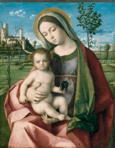La Vierge à l'Enfant, par l'Atelier de Giovanni Bellini, vers 1510