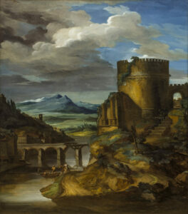 Italian Landscape with Tomb, by Théodore Géricault, c. 1818
