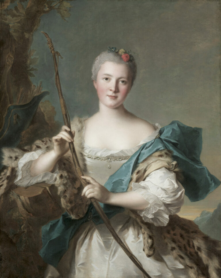 Portrait d'une femme en Diane, en 1752, par Jean-Marc Nattier