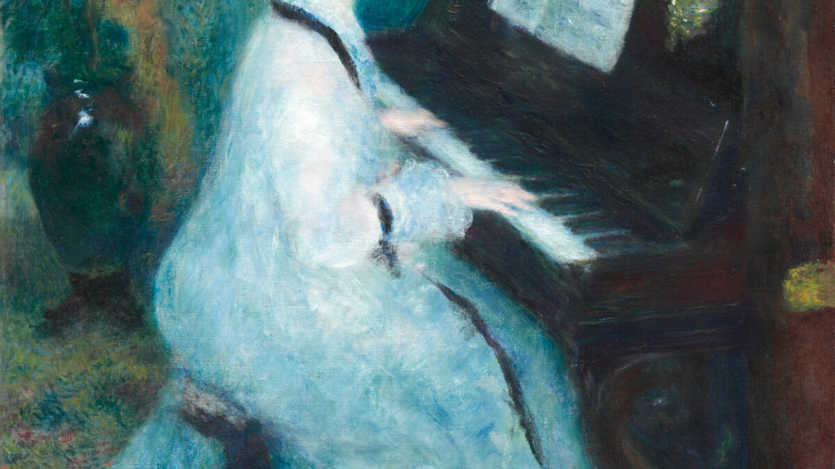 Pierre-Auguste Renoir 【ピアノを弾く女性】 Woman at the Piano - by Pierre-Auguste Renoir