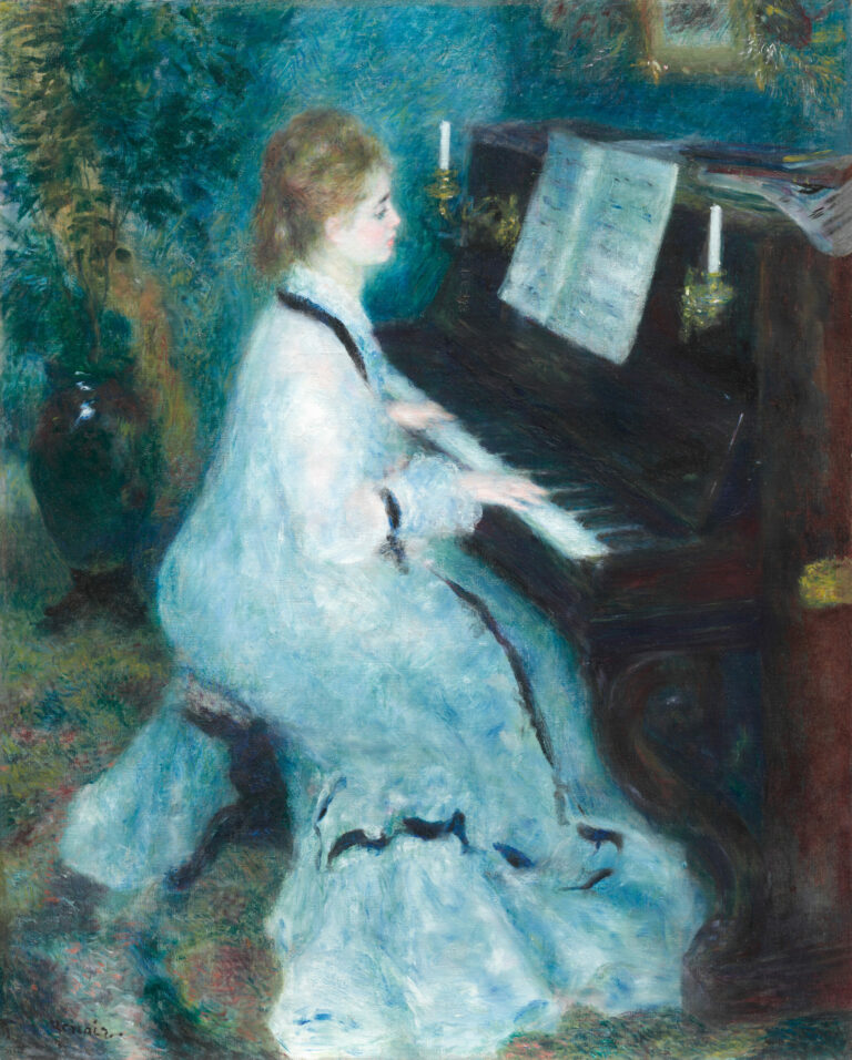 Femme au piano, en 1875–1876, par Pierre-Auguste Renoir