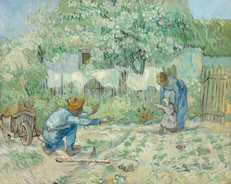 First Steps, after Millet, by Vincent van Gogh, 1890