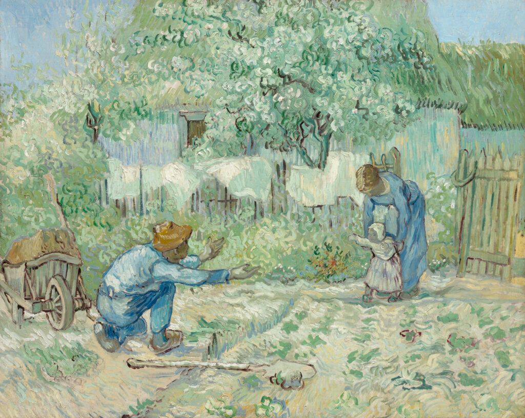 Premiers Pas, d'après Millet, par Vincent van Gogh, en 1890