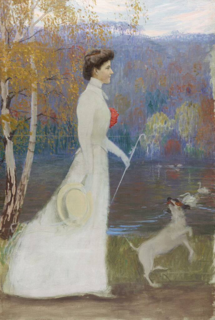 Hans Olde Sr., Caroline, grande-duchesse de Saxe-Weimar-Eisenach, vers 1903, huile sur toile, 198 cm x 134 cm, Galerie municipale du Lenbachhaus et du Kunstbau de Munich