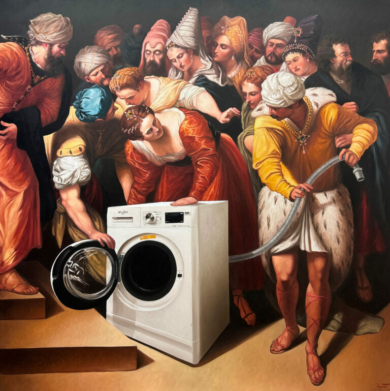 Thierry Bruet, "Portail spatio-temporel" (2023, 180x180 cm)