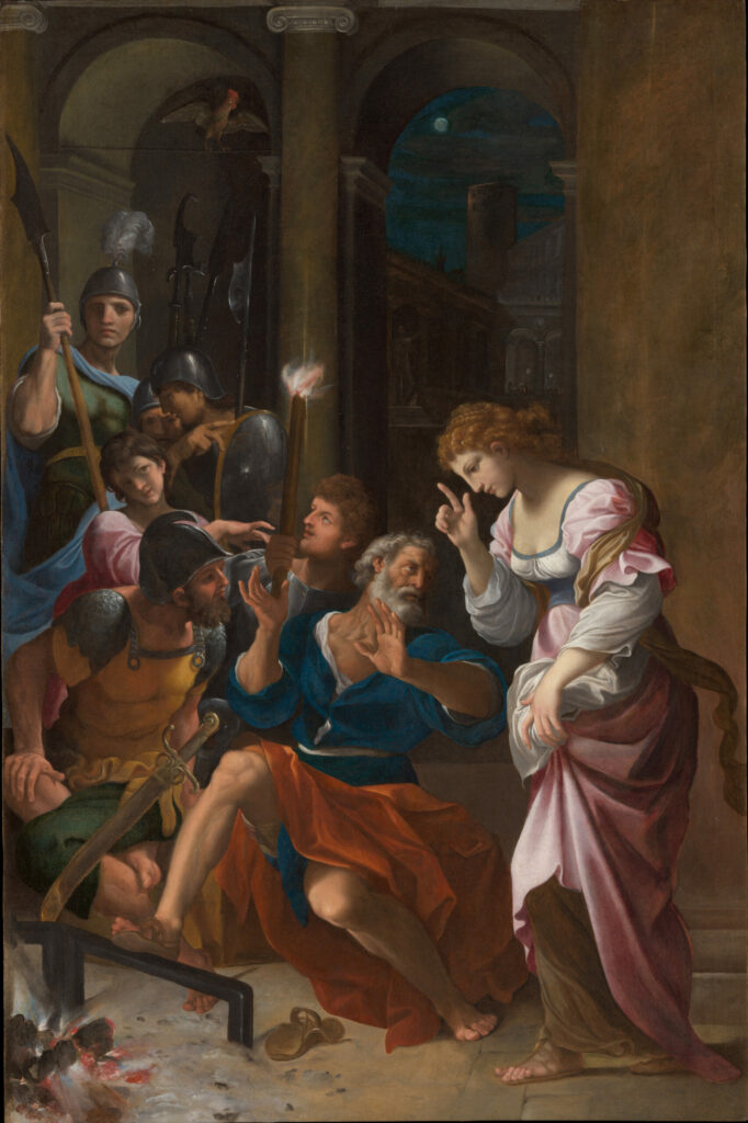 The Denial of Saint Peter, by Ludovico Carracci, circa 1616