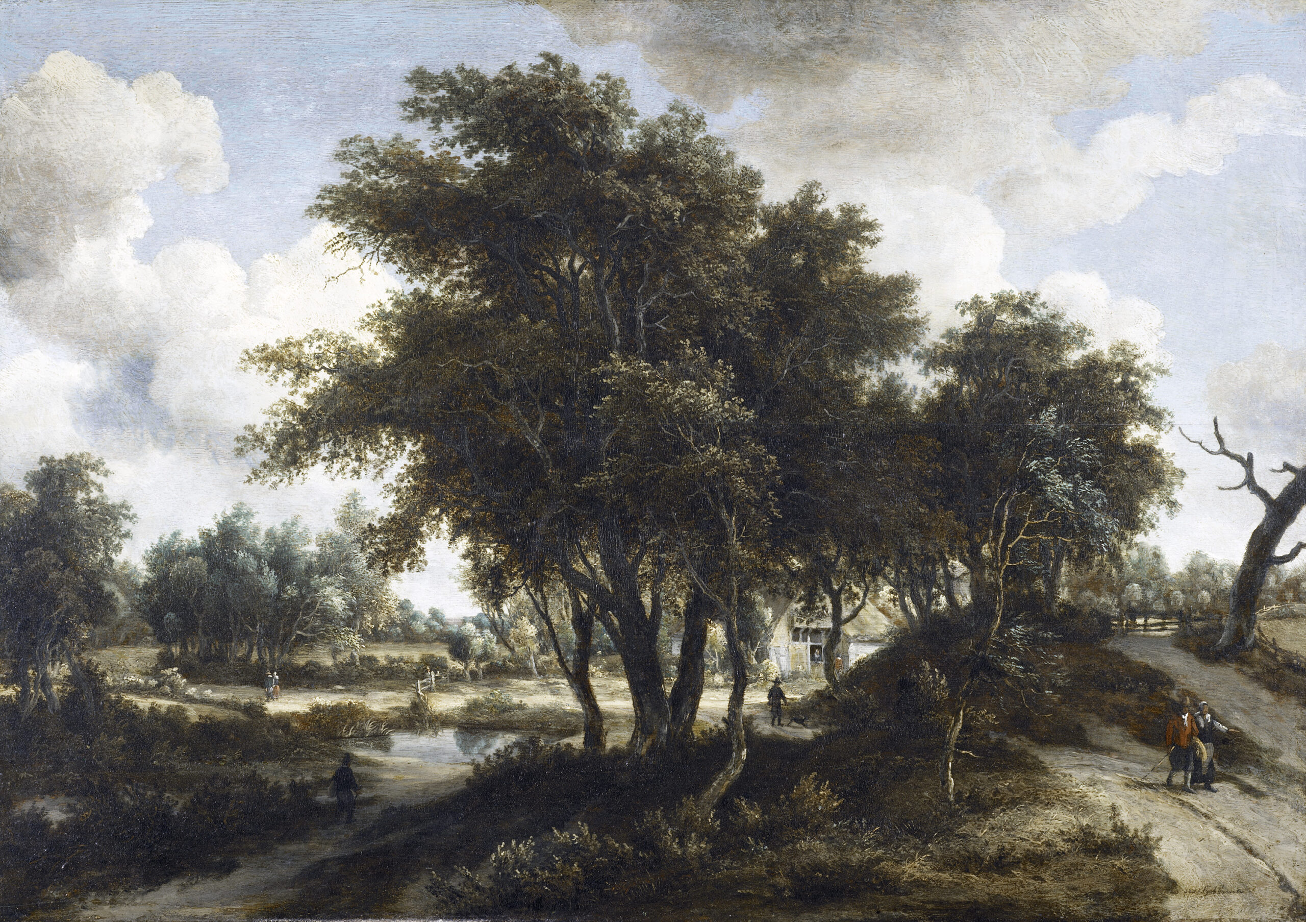The Cottage, circa 1663, by Meindert Hobbema
