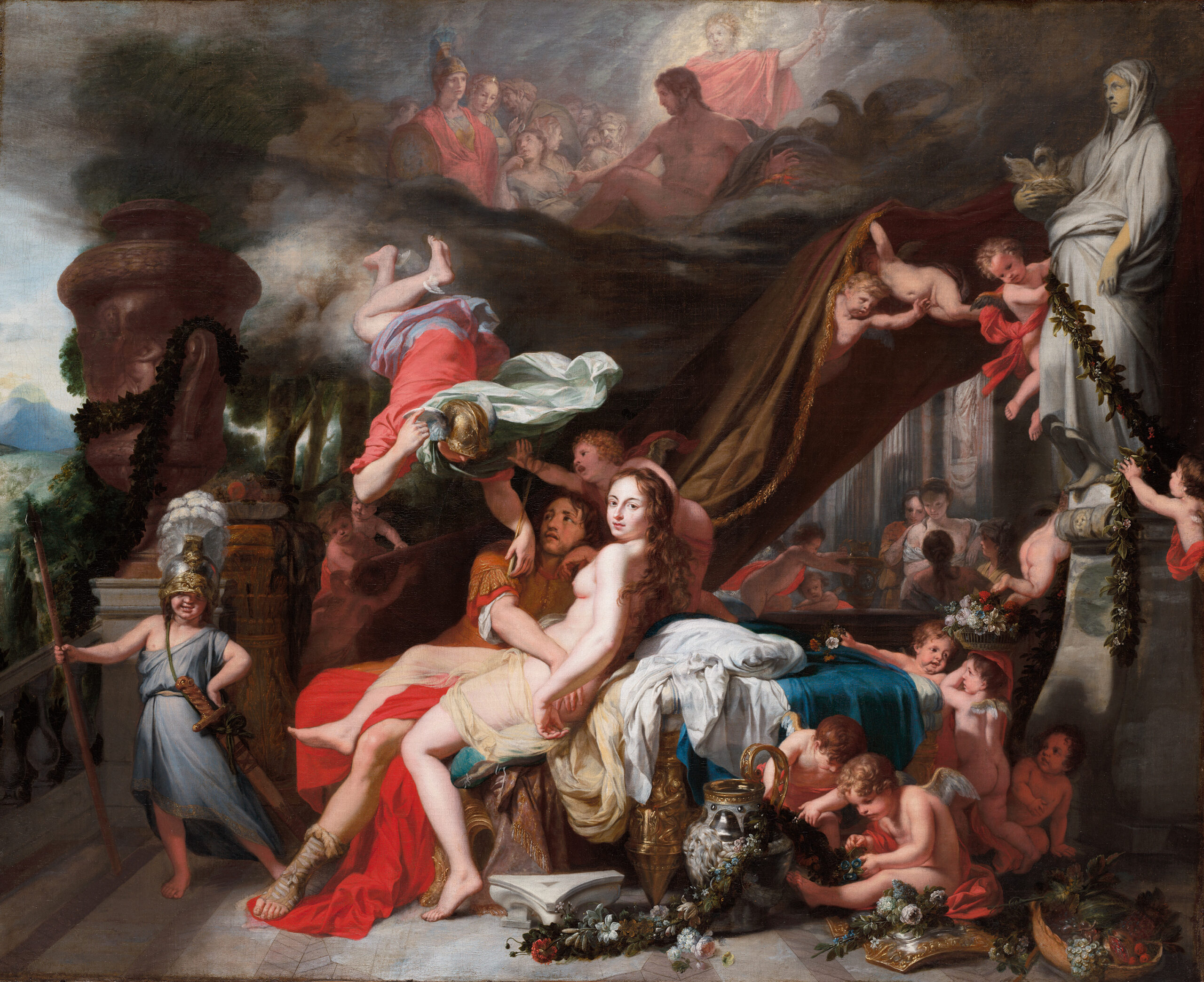 Hermès ordonnant à Calypso de libérer Ulysse, vers 1670, par Gérard de Lairesse