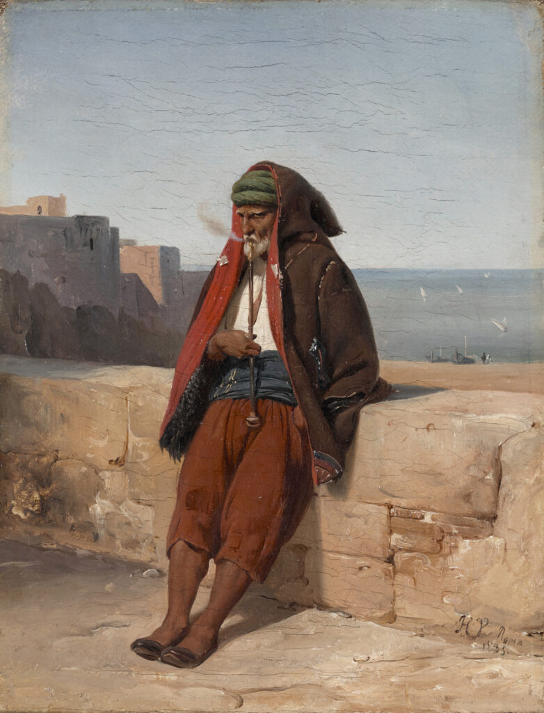 Horace Vernet, Un Algérien fumant la pipe, 1835 