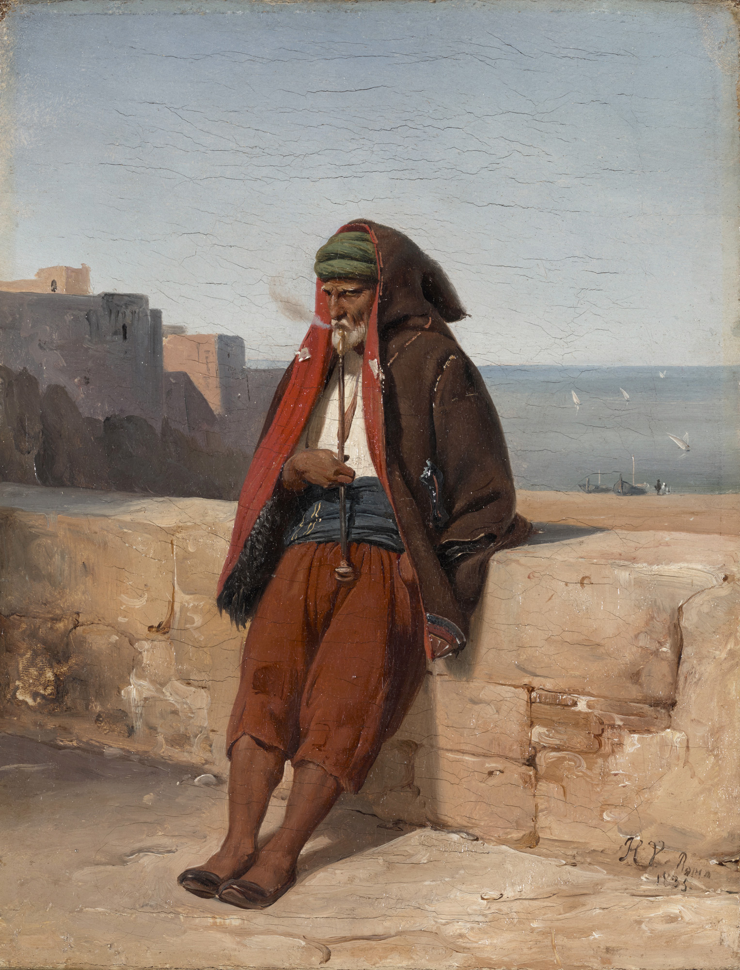 Horace Vernet, Un Algérien fumant la pipe, 1835