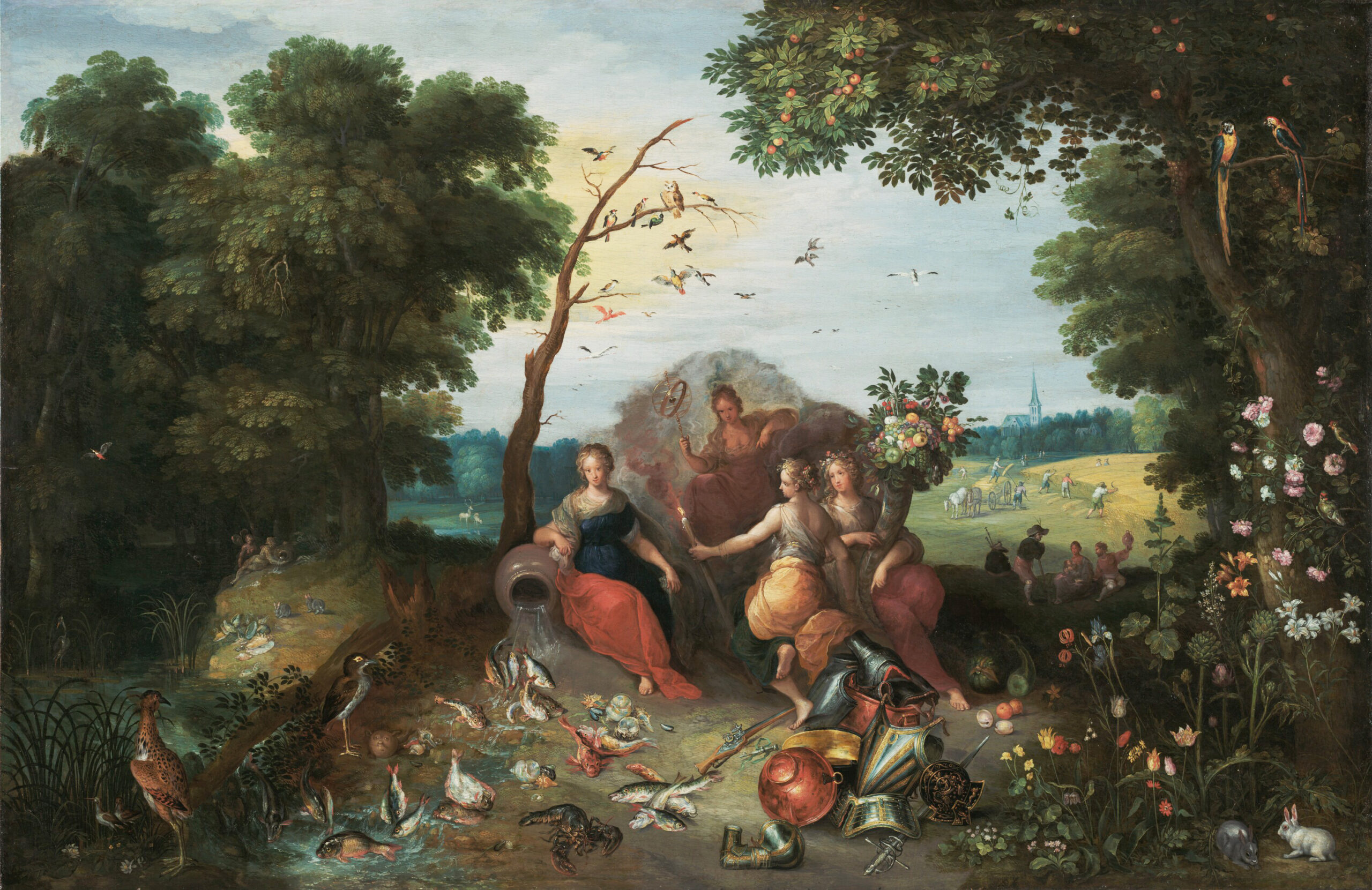 Paysage aux allégories des quatre éléments, Jan Brueghel le Jeune et Frans Francken II, 1635, The J. Paul Getty Museum, Los Angeles