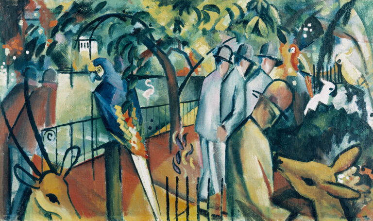 Jardin zoologique I, August Macke, 1912, Galerie municipale de la Lenbachhaus et du Kunstbau de Munich
