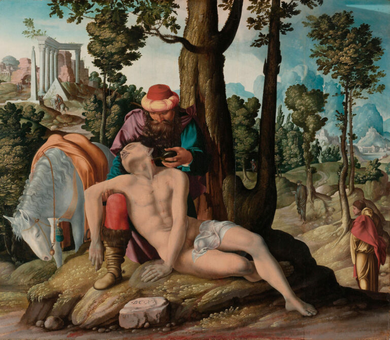 The Good Samaritan, by the Master of the Good Samaritan, 1537, ijksmuseum, Amsterdam
