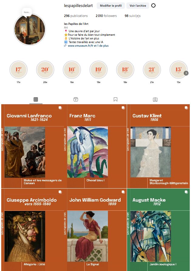 Compte Instagram Les Papilles de l'Art