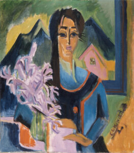 Maryli (Young Woman with Bouquet of Carnations), Ernst Ludwig Kirchner, 1918-1919, Los Angeles County Museum of Art (LACMA), Broad Contemporary Art Museum