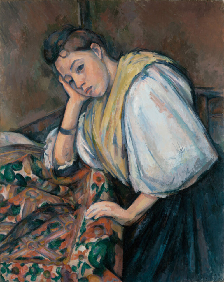 Young Italian Woman at a Table, Paul Cézanne, circa 1895-1900, The J. Paul Getty Museum, Los Angeles, 99.PA.40