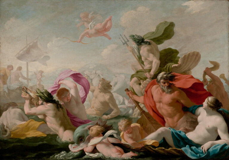 Dieux marins rendant hommage à l'amour, Eustache Le Sueur, vers 1636-1638, The J. Paul Getty Museum, Los Angeles