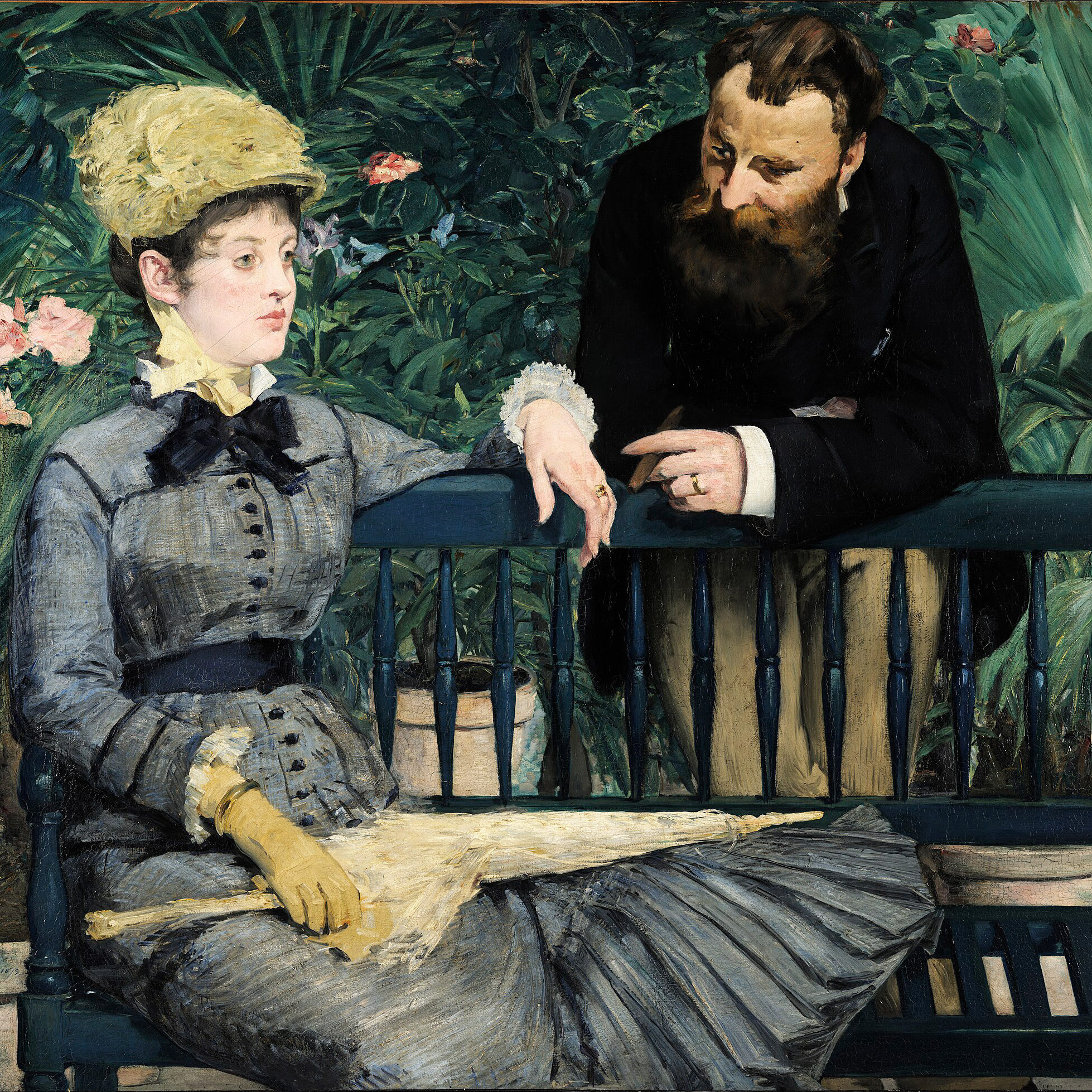 絵画 EDOUARD MANET Édouard Manet: In the Conservatory - VMuseum