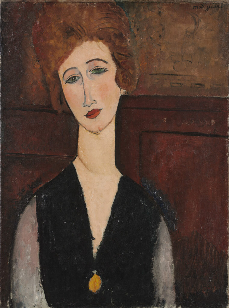 Portrait de femme, Amedeo Modigliani, vers 1917-1918, The Cleveland Museum of Art, Gift of the Hanna Fund 1951.358