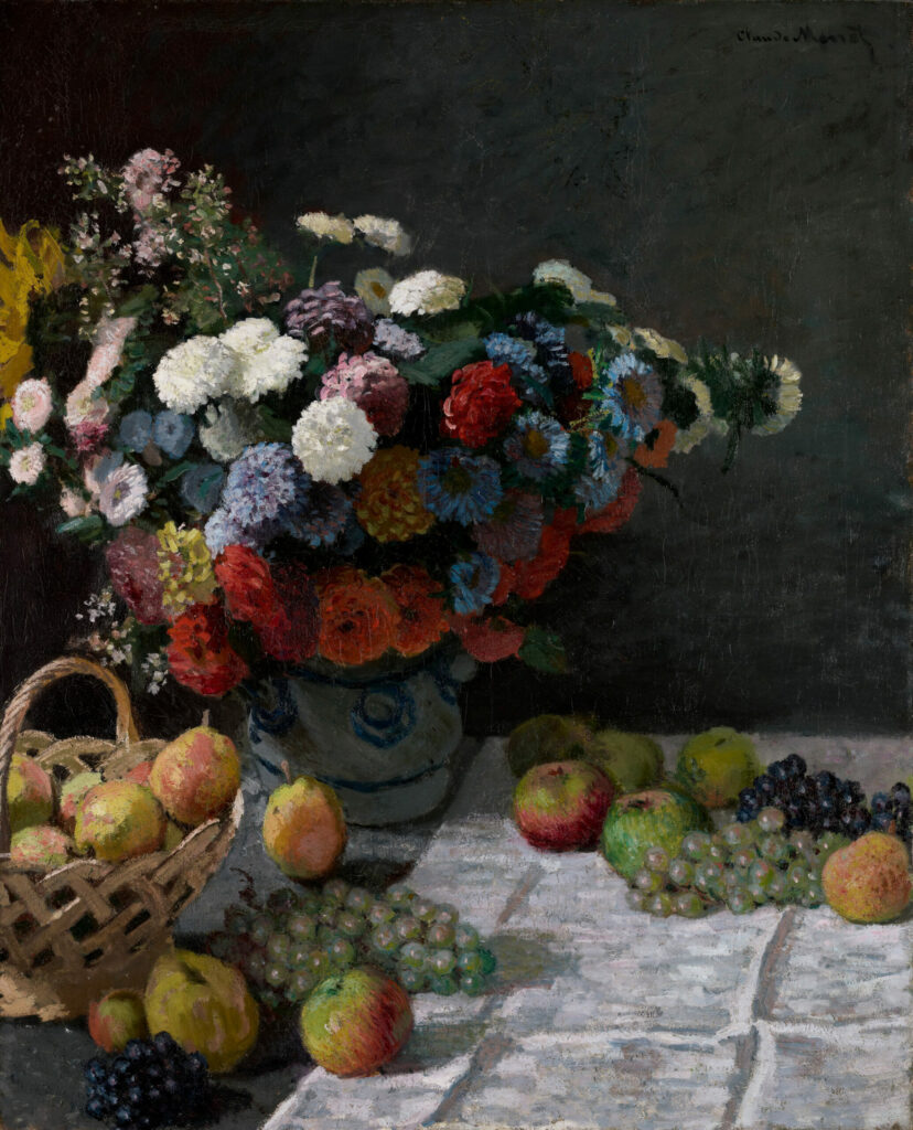 Still Life with Flowers and Fruit, Claude Monet, 1869, The J. Paul Getty Museum, Los Angeles
