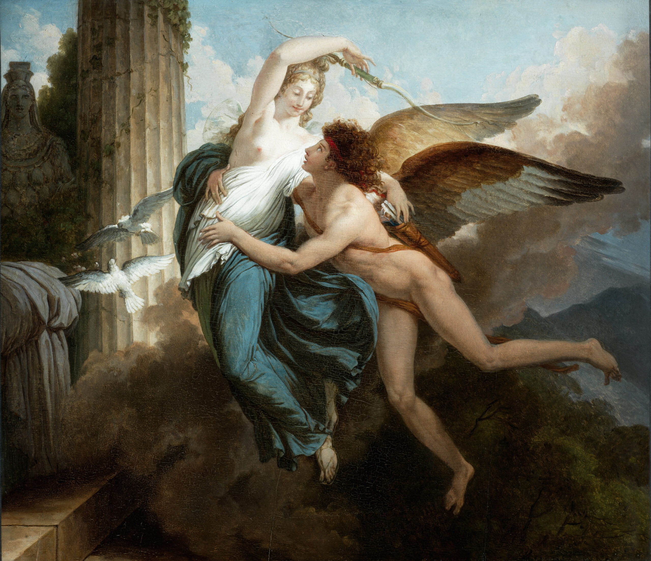 The Reunion of Cupid and Psyche, Jean-Pierre Saint-Ours, 1793, Los Angeles County Museum of Art (LACMA)