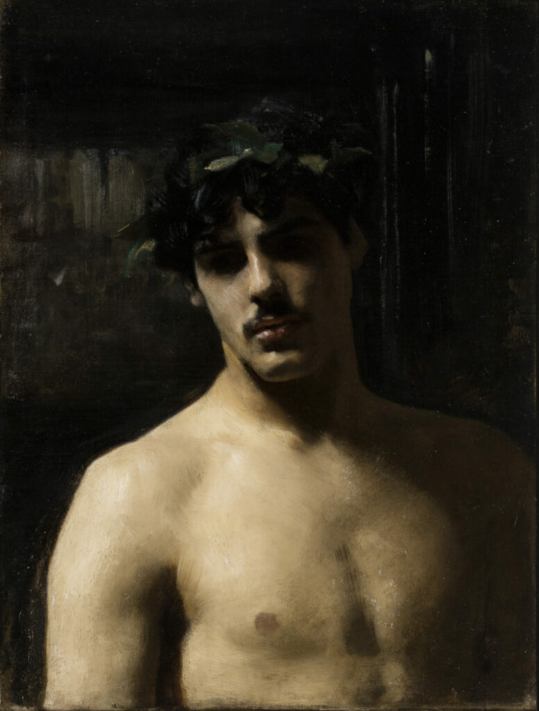 Man Wearing Laurels, John Singer Sargent, 1874-1880, Los Angeles County Museum of Art (LACMA)