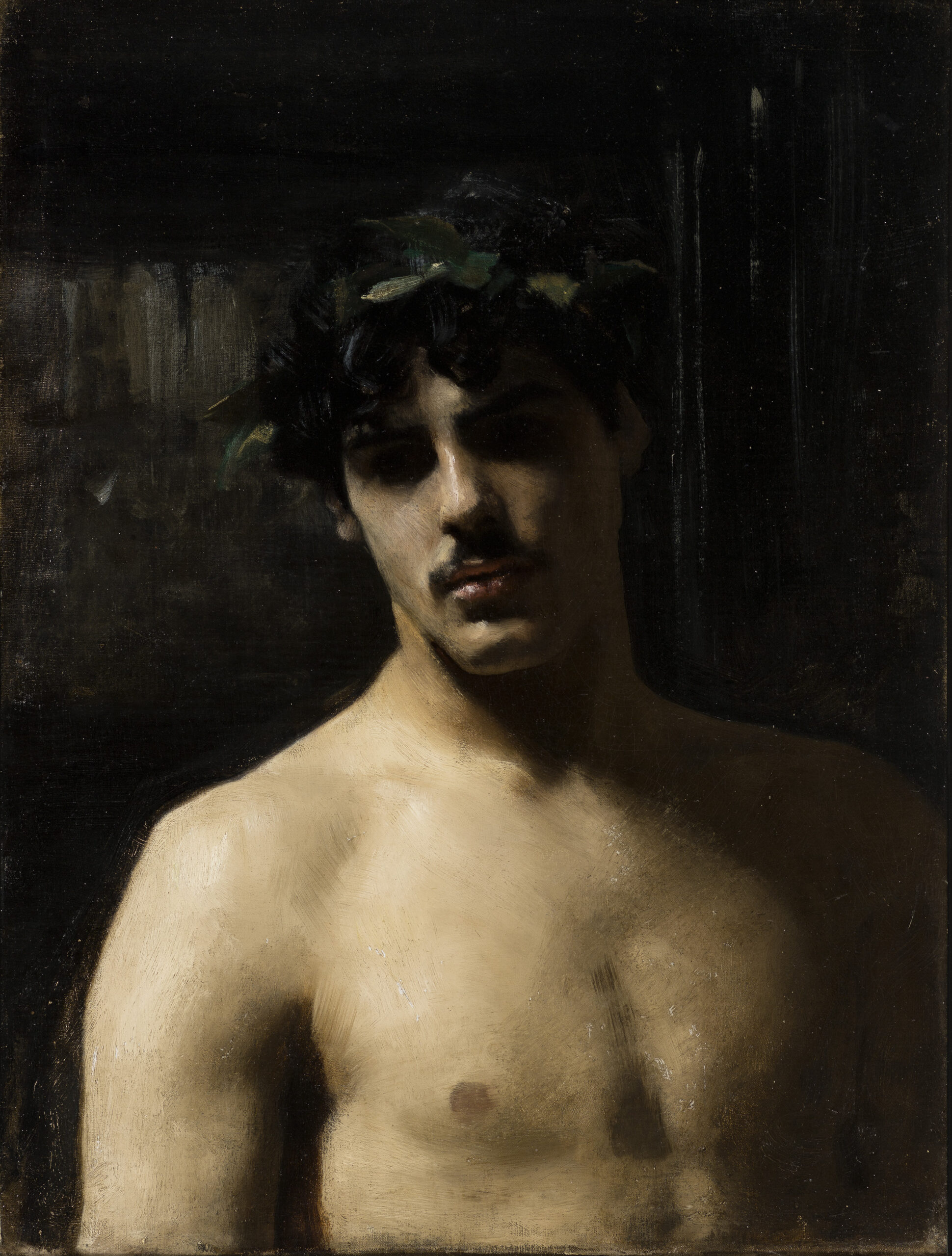 Homme portant des lauriers, John Singer Sargent, 1874-1880, Los Angeles County Museum of Art (LACMA)