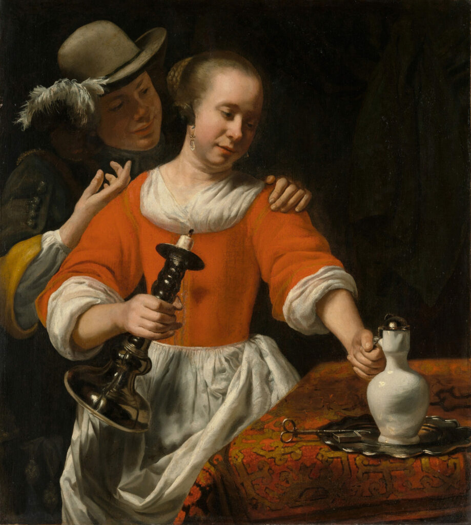Une jeune femme et un cavalier, Cornelis Bisschop, début des années 1660, The Metropolitan Museum of Art, New York