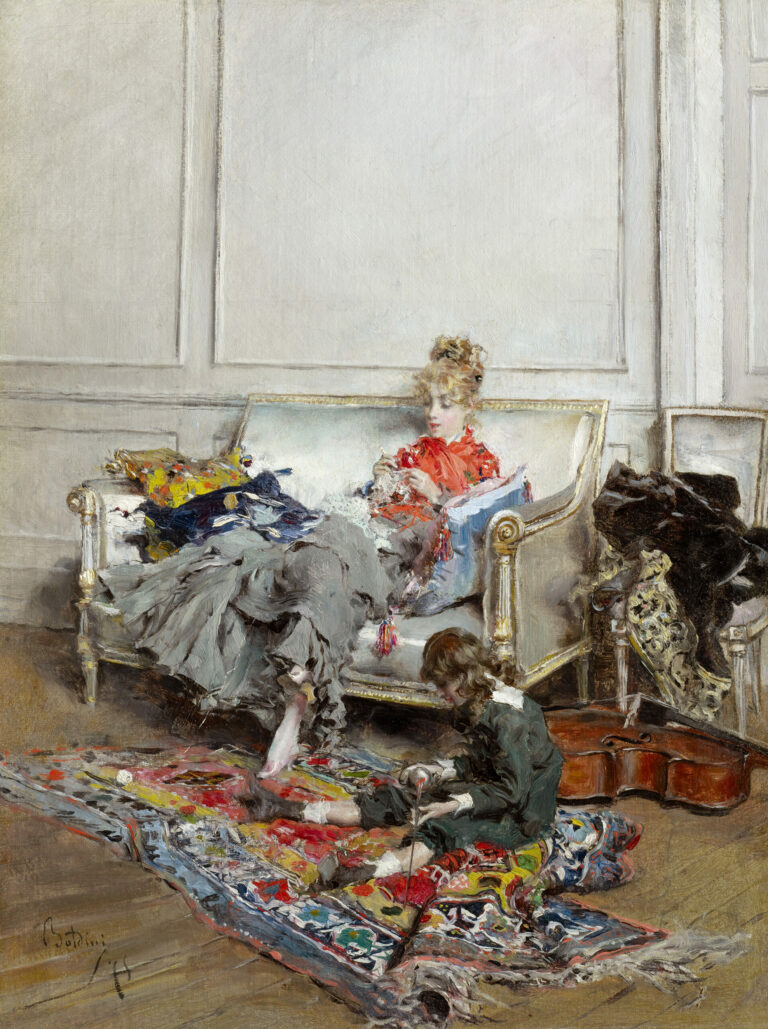 Young Woman Crocheting, Giovanni Boldini, 1875, The Clark Art Institute, Williamstown