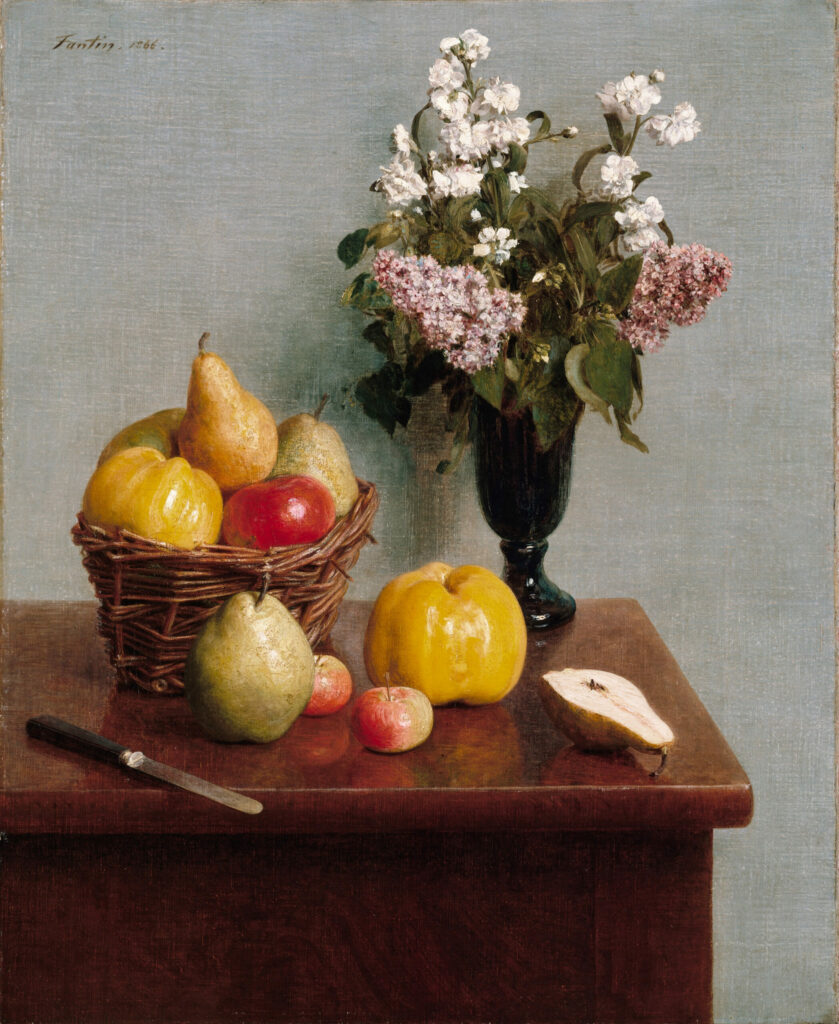 Still Life with Flowers and Fruit, Henri Fantin-Latour, 1866, The Metropolitan Museum of Art, New York