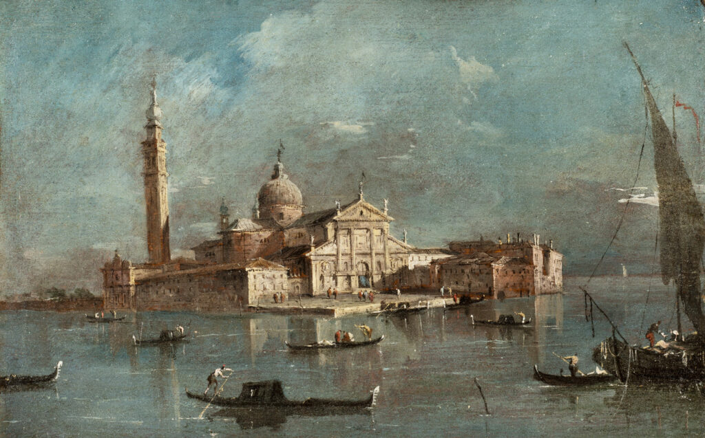 Francesco Guardi, San Giorgio Maggiore, vers 1780, huile sur panneau. Clark Art Institute, 1955.754