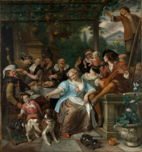 Joyeuse compagnie sur une terrasse, Jan Steen, vers 1670, The Metropolitan Museum of Art, New York