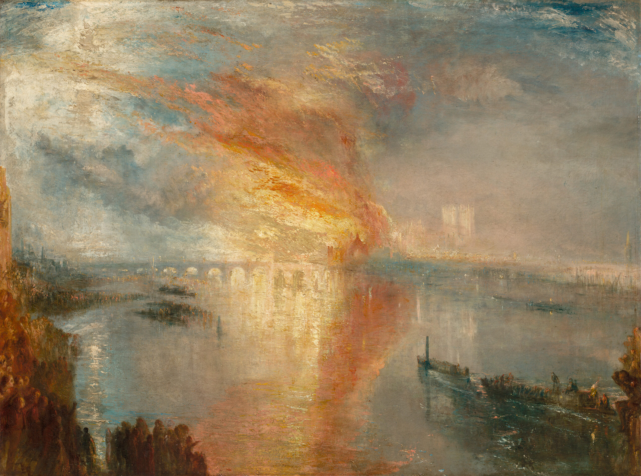 The Burning of the Houses of Lords and Commons, October 16, 1834, Joseph Mallord William Turner, 1835, The Cleveland Museum of Art