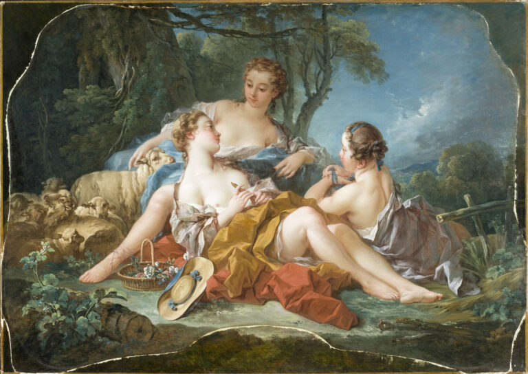 Les Confidences Pastorales, François Boucher, vers 1745, Los Angeles County Museum of Art (LACMA)