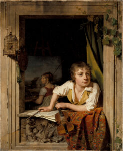 Peinture et musique (Portrait du fils de l'artiste), Martin Drölling, 1800, Los Angeles County Museum of Art (LACMA)