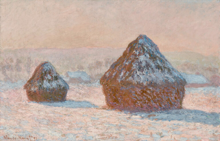 Meules, Effet de neige, Le Matin, Claude Monet, 1891, The J. Paul Getty Museum, Los Angeles