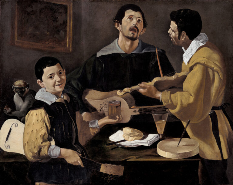 The Three Musicians, Diego Velázquez, circa 1616-1618, Staatliche Museen zu Berlin, Gemäldegalerie / Jörg P. Anders Public Domain