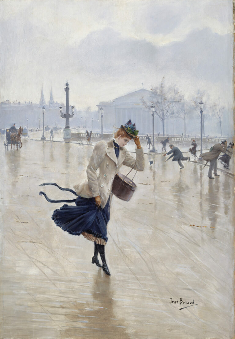 Windy Day, Place de la Concorde, Jean Béraud, circa 1890, Clark Art Institute, Williamstown