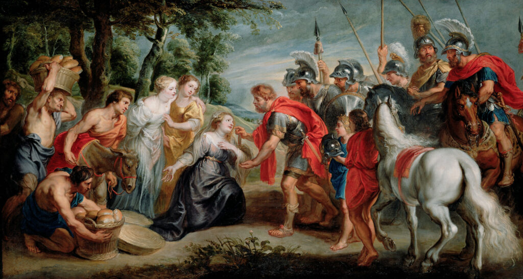 David Meeting Abigail, Workshop of Peter Paul Rubens, early 1630s, The J. Paul Getty Museum, Los Angeles